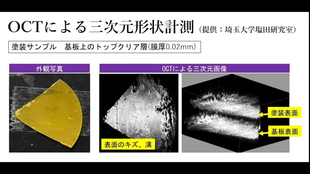 Frushを用いたOCTによる表面凹凸の撮影画像