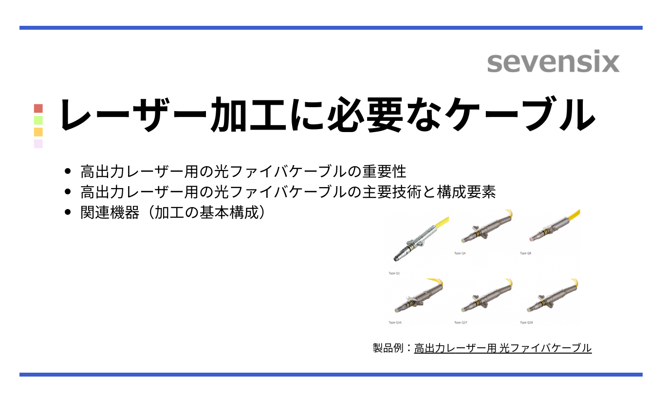 レーザー加工に必要な高出力光ファイバケーブル – 用途から構造まで解説！