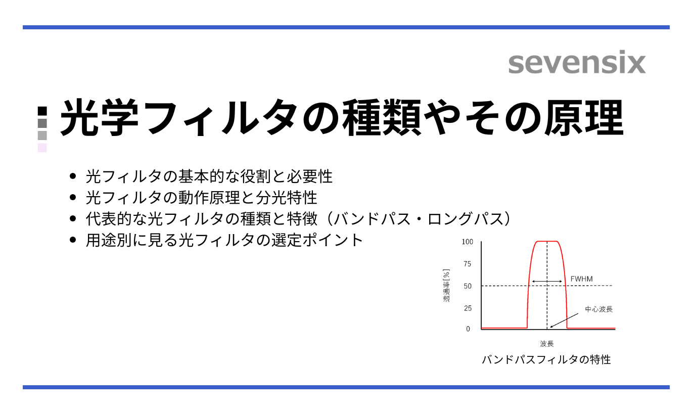 【動画で解説】光学フィルタの種類やその原理について解説
