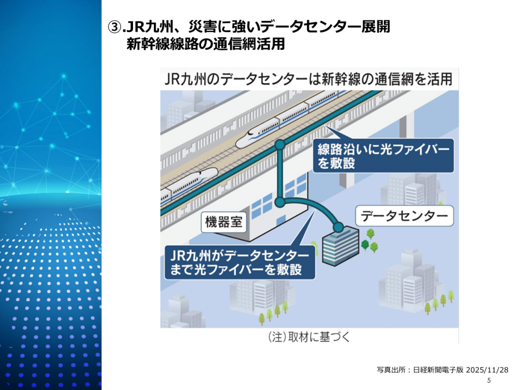 JR九州：災害に強い通信網を活かしたデータセンター参入