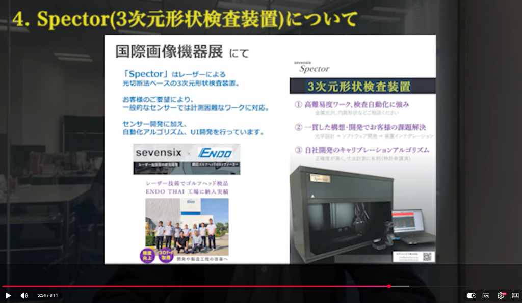 Spector(3次元形状検査装置)について