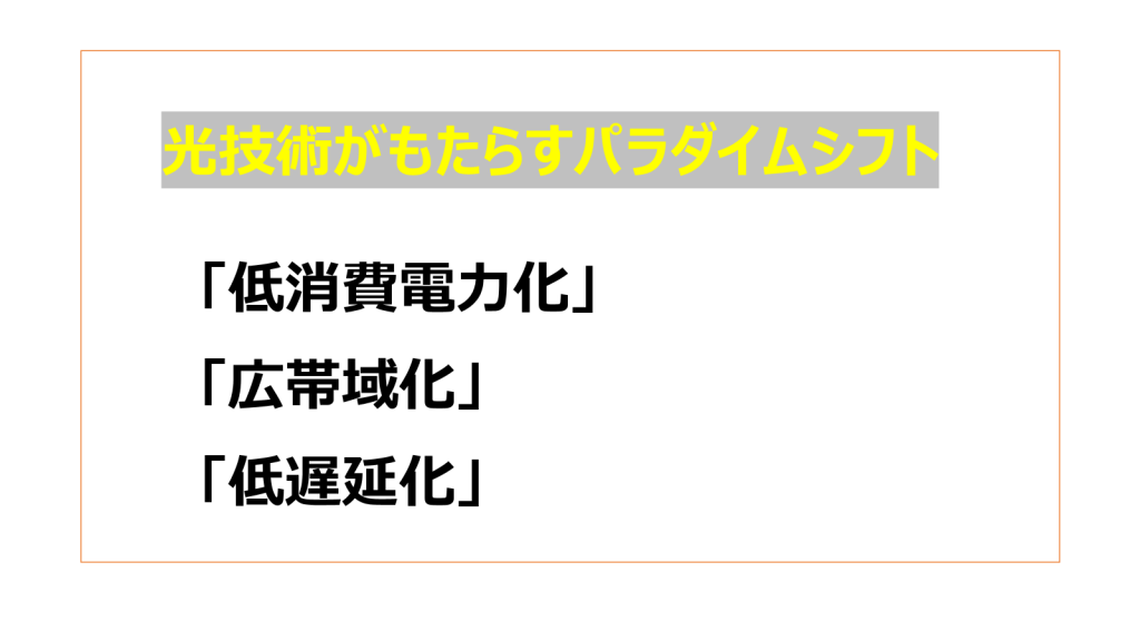 光技術がもたらすパラダイムシフト